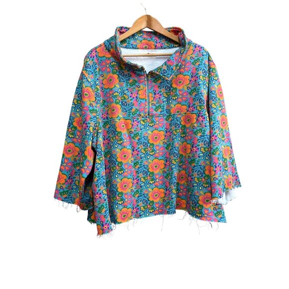 NATURAL LIFE Tops - Natural Life Easy Does It Oversized Half Zip Sweatshirt L/XL